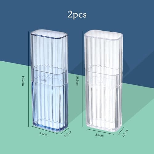 Portable Cotton Bud Holder & Toothpick Holder, 2 Pack Travel Organizer — view 2