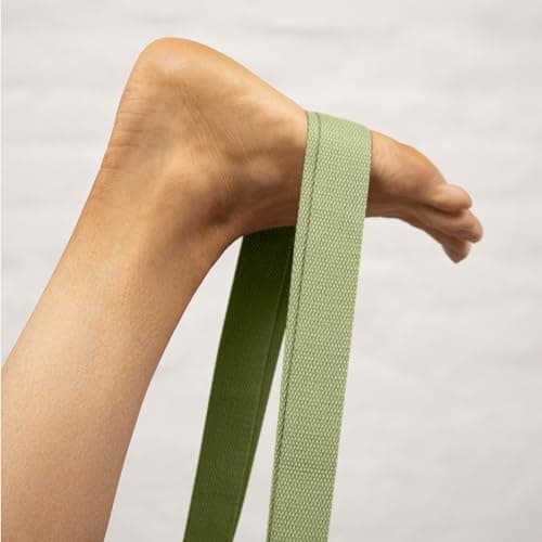 Myga Yoga Blocks & Strap Set - 2 High Density Foam Bricks and Metal D Ring Belt for Yoga, Pilates and Fitness - Support and Deepen Poses, Non-Slip and Lightweight for Home & Gym (Moss) — view 4