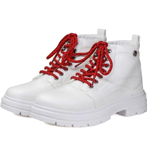 Yusimu Heavy Duty Boot Laces 4.5mm Round Work Hiking, Red/Black, 120cm — view 3