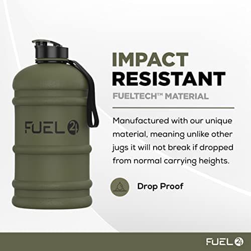 Fuel24 Jug - 2.2 Litre Water Bottle - Extra Strong Flex Material - Drop Proof, Pop or Straw Cap Options - 2.2L Large Gym Sports Bottle, BPA FREE — view 3
