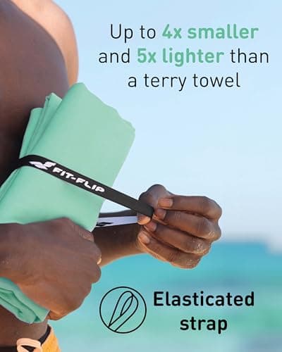 Fit-Flip Swimming towel – quick dry microfibre beach towel — view 3