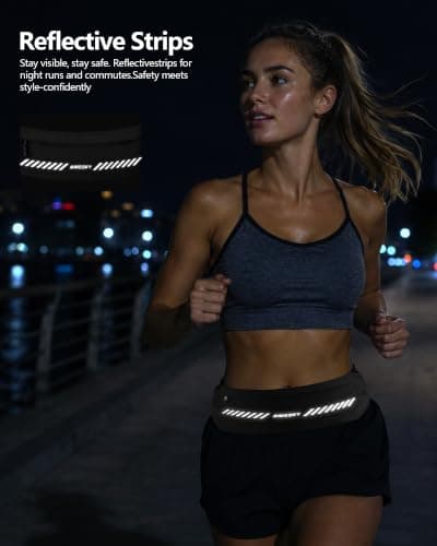Reflective Running Belt Phone Holder for Running Slim Belt for Men & Women — view 5
