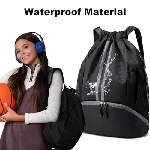 Pinboov Waterproof Football Boot Bag PE Kit Bag with Shoe Compartment — view 4
