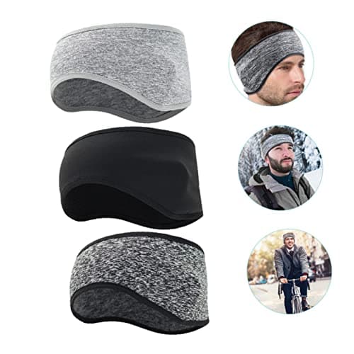 BELLIFFY 3pcs Winter Ear Muffs Headbands with Warmer Cover and Protective Fleece for Outdoor Exercise, Polyester Warmth Retention Headbands, Reusable Comfortable Winter Travel Accessories — view 6