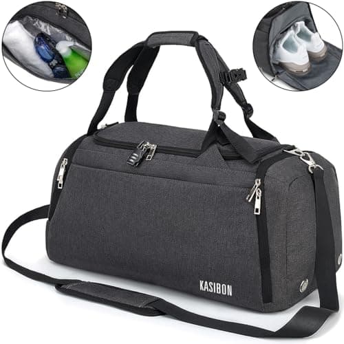 42L Waterproof Gym Bag with Shoes Compartment, Weekend Bag with Wet Pocket — view 6