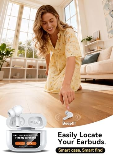 Wireless Earbuds, Smart Touchscreen Ear Buds, Noise Cancelling Headphones — view 4