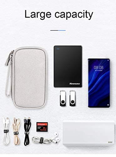 Hosoncovy Power Bank Organizer Bag - USB Flash Drive & External Hard Drive Case (Black) — view 5