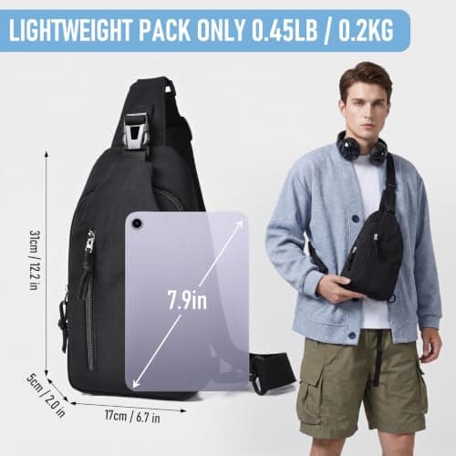 Supcomsta Anti Theft Crossbody Bag for Men Women Shoulder Bag Sling Bag — view 2
