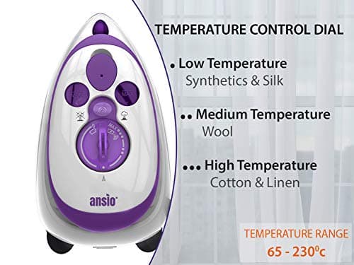 ANSIO Travel Iron Quilting Mini Steam Generator Craft Iron - Purple/White — view 4