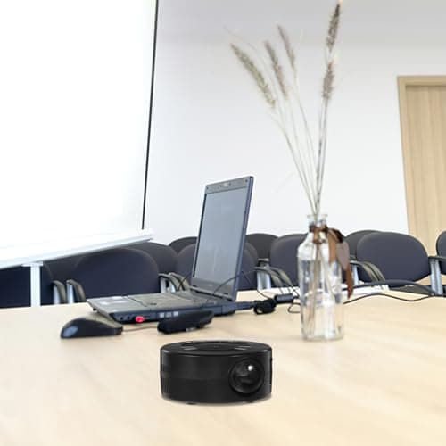 jojofuny Portable Mini Projector for Home Theater Supported Built Speaker Wireless Screen Mirroring Compact Design for Boys and Girls and Travel — view 2
