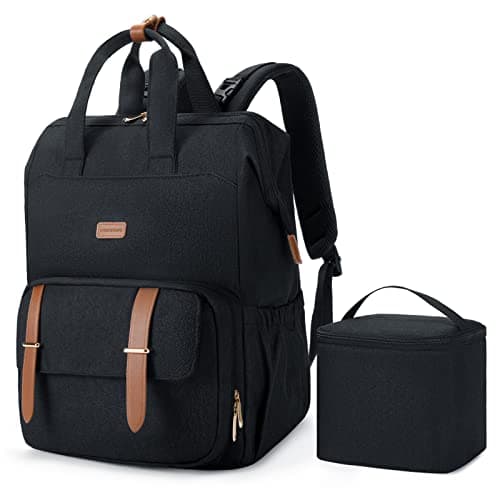 MOMMORE Changing Bag Backpack with Insulated Cooler Storage Bags, Baby Nappy Diaper Bags with 15.6" Laptop Sleeve for Travel Work, Mom Breast Pump Backpack, Fits Medela/Philips Avent/Spectra