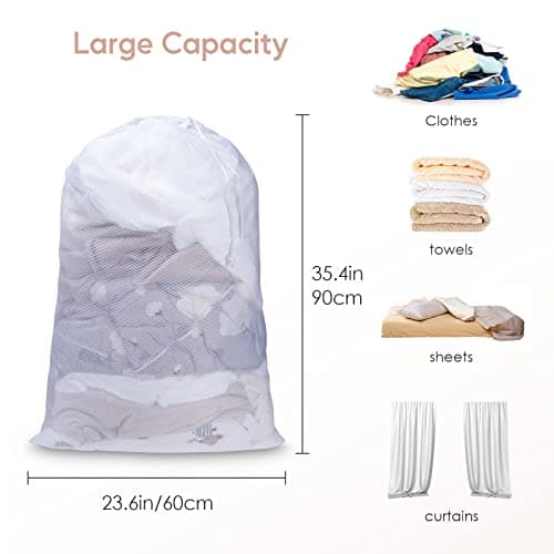 Meowoo 1Pcs Laundry Bags with Drawstring,60×90cm — view 2