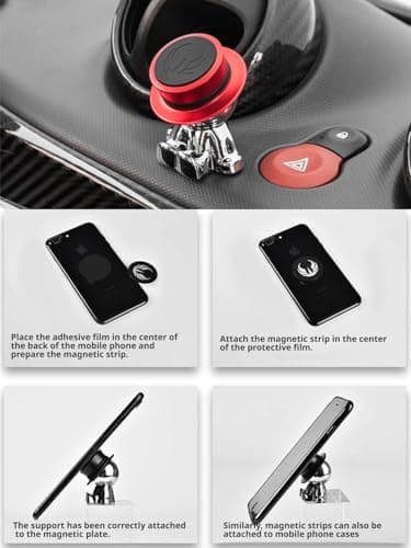 aokway Car Phone Holder Mount, Magnetic Cell Phone Holder for Car/Desk,Compatible with iPhone 12/11 Pro/11/XS Max/8/Samsung etc,Universal Accessories, Home Decoration(red) — view 6