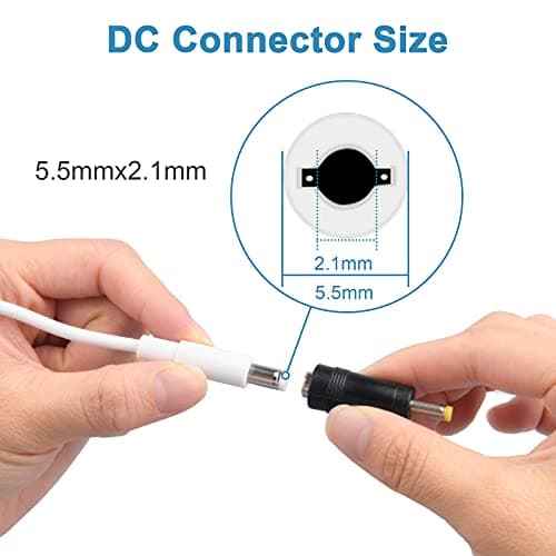 5V 1A 2A Power Supply, Dalugo Universal AC to DC Power Adapter with 7 DC Multi-Plug Connectors, 10W DC Wall Charger for LED Strip Lights,Audio,TV Box,Speaker,Router,Video Android Tablet(White) — view 3