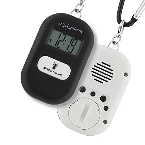 Verbalise Keychain Talking Clock Radio-Controlled, Speaks Time, Date, 8 Daily Alarms. Ideal for Visually Impaired, Blind and Elderly. 2 Year Guarantee, UKs No1 for Quality Service and Choice. VK-Black — view 3