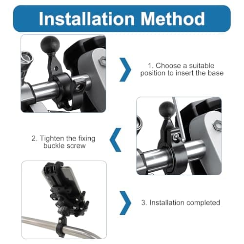 1 inch Ball Mount Accessories Suitable for Handlebars 0.5 inch to 1.26 inch — view 3