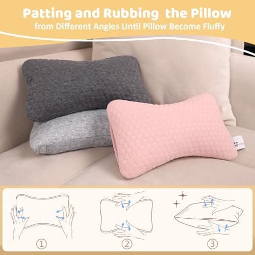 vocheer Small Pillow with Removable Cover, 28*17 cm Tiny Travel Pillow 1PC — view 4
