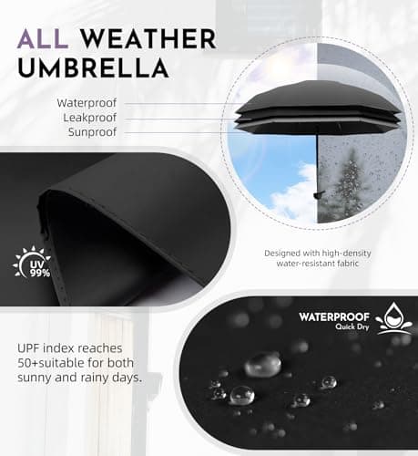 LILAC Mini Umbrella with Capsule Case, Small Compact Parasol for Handbag, UPF 100+ UV Protection Pocket Folding Umbrella, Lightweight Travel Umbrella — view 3