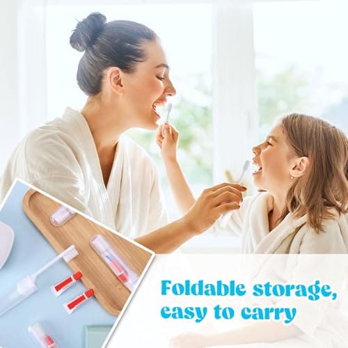 Zuimei 8Pcs Travel Toothbrush Set, Foldable Toothbrush with Mini Toothpaste — view 4
