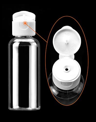 QWORK® 12 Pack 50ml Travel Bottles, Travel Bottles for toiletries, Transparent, with Small Funnel for Shampoo, Shower Gel, Lotion, Makeup Remover — view 3