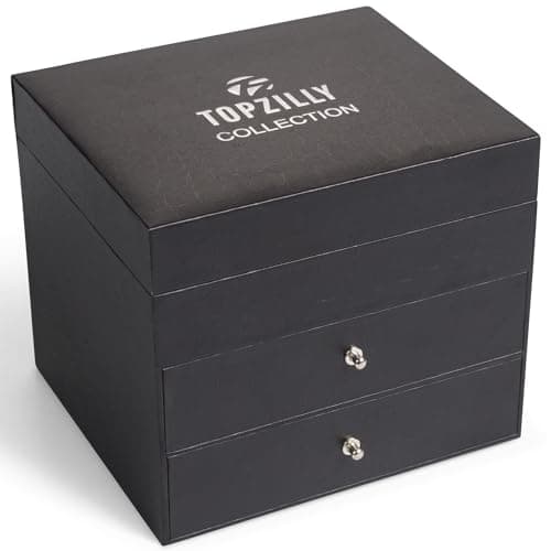 Topzilly Premium Mens Gift Set: Watch, Bracelet, Keychain, Leather Wallet & Belt - Birthday Gifts for Him, Christmas Gifts for Men, Mens Wallets, Gift Ideas, Hampers for Men — view 6