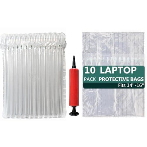 Inflatable Laptop Protective Bags, 10 Pack, with Manual Pump, Fits 14-16 In Notebooks, 360-Degree Drop Protection, for Global Shipping and Travel (laptop bag-10)