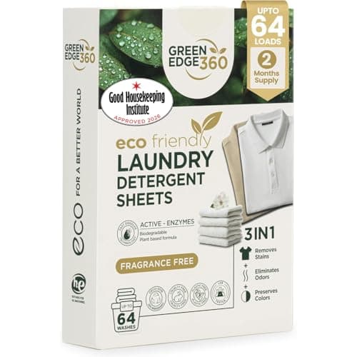 Green Edge 360 Laundry Detergent Sheets | Washing Strips |Up to 64 Loads