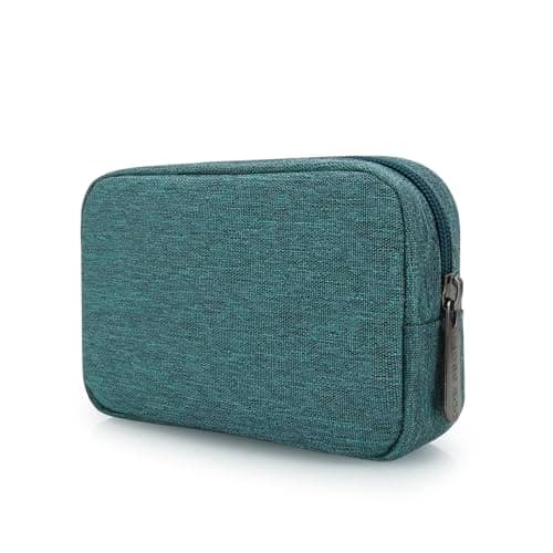 DOB SECHS Waterproof Canvas Mini Travel Makeup Carrying Case Wash Bags Cosmetic Bag Portable Electronics Accessories Organizer Wash Gym Shaving Bag, Green — view 6