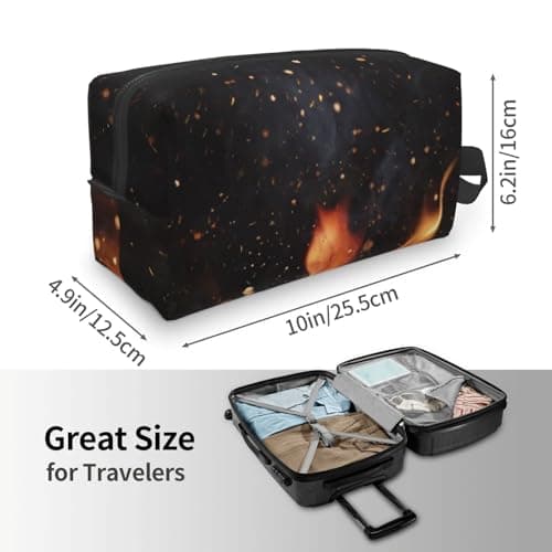Meymuise Toiletry Bag, Flaming Charcoal Grill Pattern — view 4