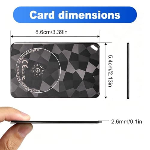 Slim Wallet Tracker Card Compatible with Apple Find My & Google Find Hub, Rechargeable Bluetooth Item Finder, Ultra Slim Smart Tracker for Wallet, Passport, Luggage, Keys, Purse and Bags — view 5