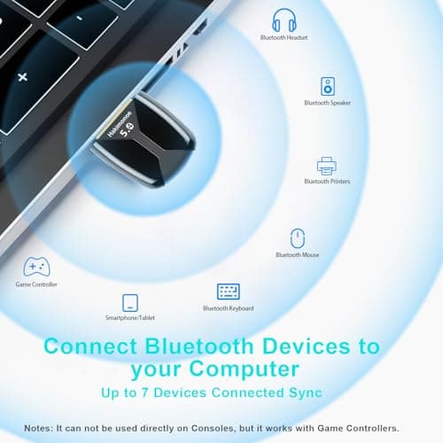 Hakimonoe Upgraded Bluetooth 5.4 Adapter Receiver for PC Laptop — view 4