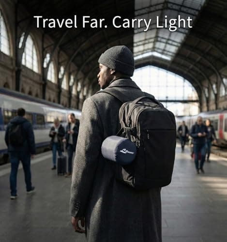 Litume Travel Blanket, Lightweight and Breathable, 170 x 122 cm, Soft Plane Blanket for Travelers, Foldable Camping Sheet with Pack Sack for Train, Camping, Travel (Fleece, E651) (Deep Teal) — view 4