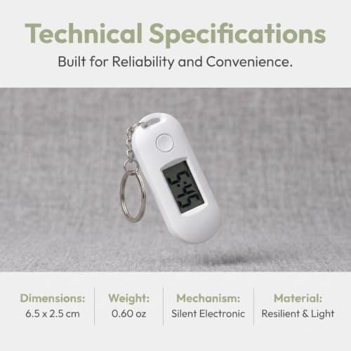 TOYANDONA Keychain Digital Watch Silent Led Keyring Watch Mini Digital Pocket for Students Lanyard for Backpack and Everyday Carry 1 X Keychain Pocket — view 2