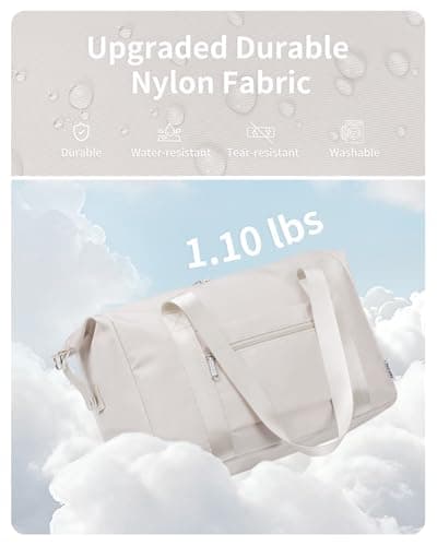 Narwey for Easyjet Cabin Bag 45x36x20 New Easyjet Underseat Foldable Hospital Bag Weekend Overnight Bags for Women Travel Duffel Carry on Luggage for Men 25L (Beige) — view 4