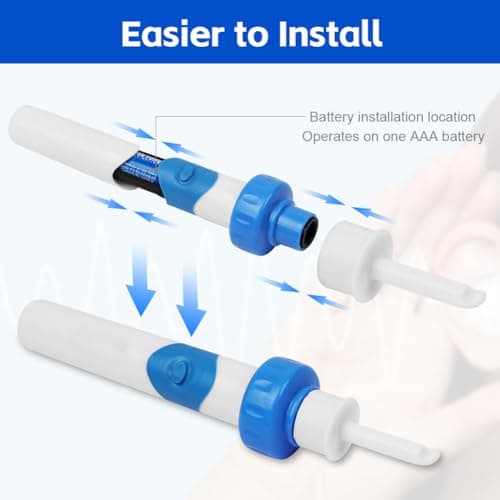 LOPHE Electric Ear Cleaner, Soft Earwax Cleaner for Kids & Adults Earwax Remover Tool with Replaceable Tip Ear Wax Cleaner Ear Cleaning Kit with Replaceable Tip for Adults and Children — view 4