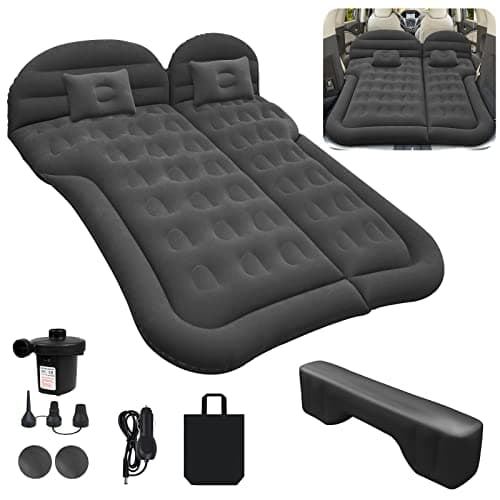Car Bed with Pump & Pillow, Car Mattress with Double Side Thick Flocking