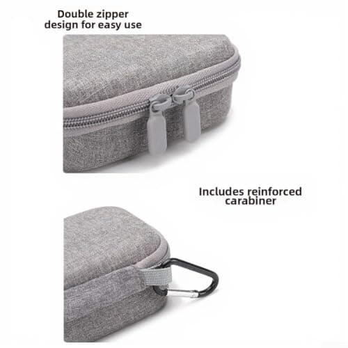 Linhexis Hard Shell Carrying Case for Insta360 GO 3 and GO 3S Standard Edition, Portable Protective Storage Bag with Accessories Space, EVA Travel Pouch for Camera Gear, Grey — view 6