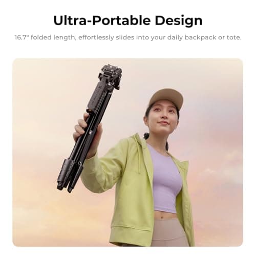K&F CONCEPT 62.2"/158cm Lightweight Camera Tripod for Phone — view 2