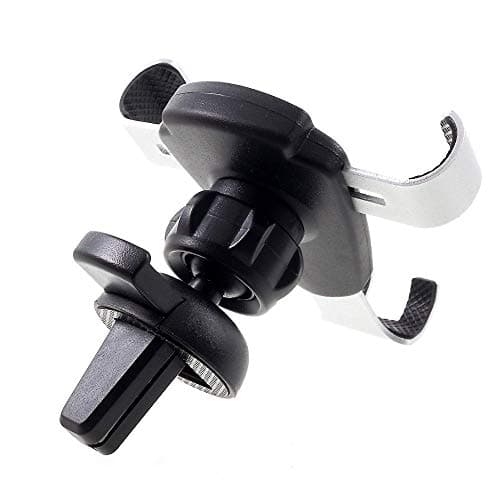 DFV mobile - Gravity Air Vent Phone Car Mount Holder with Clip for MICROMAX CANVAS SELFIE 2 Q4311 (2017) Black & Silver — view 5