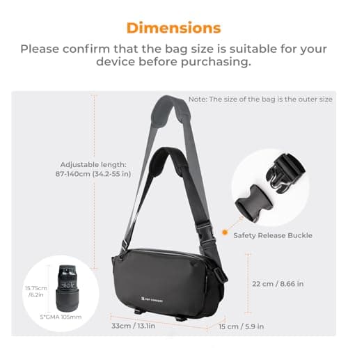 K&F CONCEPT Camera Sling Bag, Camera Bag for DSLR and Lenses, Single Shoulder Camera Case Crossbody Bag with Tripod Holder for SLR Canon Sony Nikon Drone — view 6