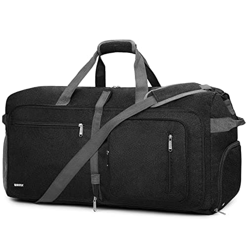 WANDF 65L Large Travel Holdall Duffle Luggage Bag Foldable