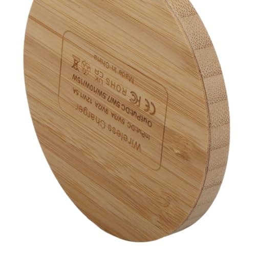 Akozon 15W Fast Bamboo Wireless Charger, 8MM Transmission Distance, Stylish Wooden Charging Station for Compatible Devices - Supports 5V3A, 9V2A, 12V1.5A Outputs — view 5
