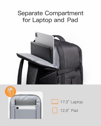 Inateck 38.5-46.2L Expandable Travel Business Backpack — view 5