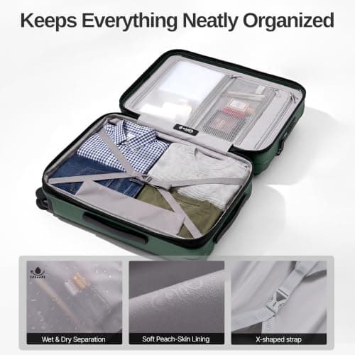 COOLIFE Cabin Suitcase with Laptop Compartment, Expandable Layer 56x40x25cm — view 6