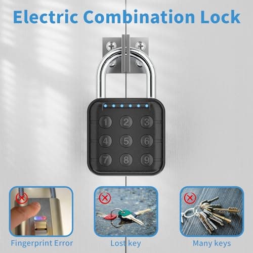 Combination Lock, Combination Lock for Locker, Locker Lock & Gym Locker Lock - High Security, Easy to Use for Gym, School, Travel, Outdoor - 2PCS（Black & Grey） — view 2