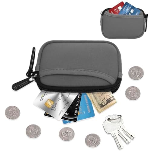 JINSI Mini Pouch Case Small Accessories Storage Organizer Tech Bag (Grey) — view 3