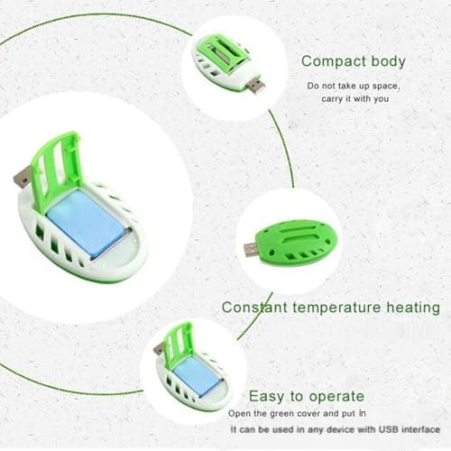 2 PCS Portable USB Mosquito Kil/ler with 120 Repellent Tab/lets,USB Mosquito Repellent Plug In,Portable Safety Summer Sleep Insect repellent,Electric Mosquito Repeller,Indoor Insect Repellent — view 4