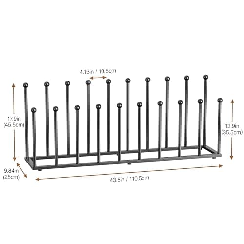 pickpiff Free Standing Shoe Rack - Black Metal Shoe Storage, Shoe Racks Storage for Dorm Room, Closet, Entryway, Bedroom, Patio Outdoor, Hallway, Organiser Storage Fit for 10 Pairs Boot — view 2