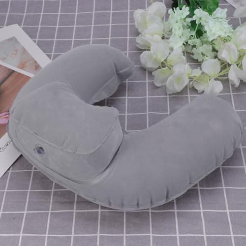 Veemoon Neck Pillow Pvc Flocking Inflatable U Shaped Travel Pillow — view 5