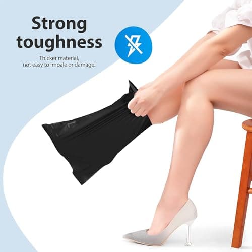 Switory Parcel Bags Postage Bags for Posting Clothes Poly Postal Bags Self Seal Mailing Bag for Clothes Envelopes Postage Bag for Packaging 30.5x39.5cm Shipping Bags, 25Pcs - Black (12X15.5Inch) — view 4
